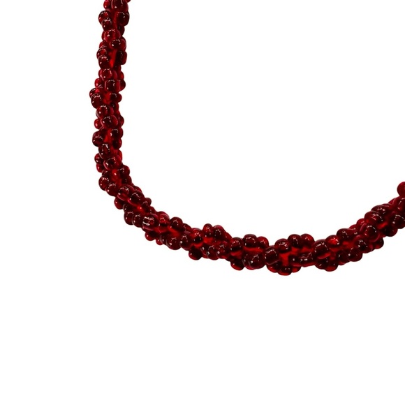 Beaded New York Apple Flag Small Shoulder Bag Red - Picture 5 of 9